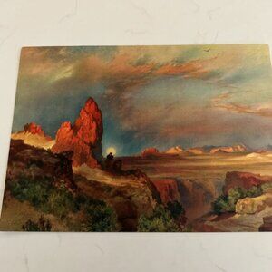 Vintage Calendar Art Print of Desert Landscape